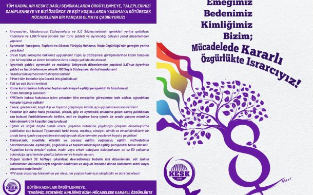 8 Mart Afiş, Bildiri ve Kadın Dergisi Yayımlandı.