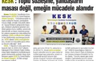 TİS taleplerimiz Gazetelerde: Kamu emekçilerinin sesiyiz!