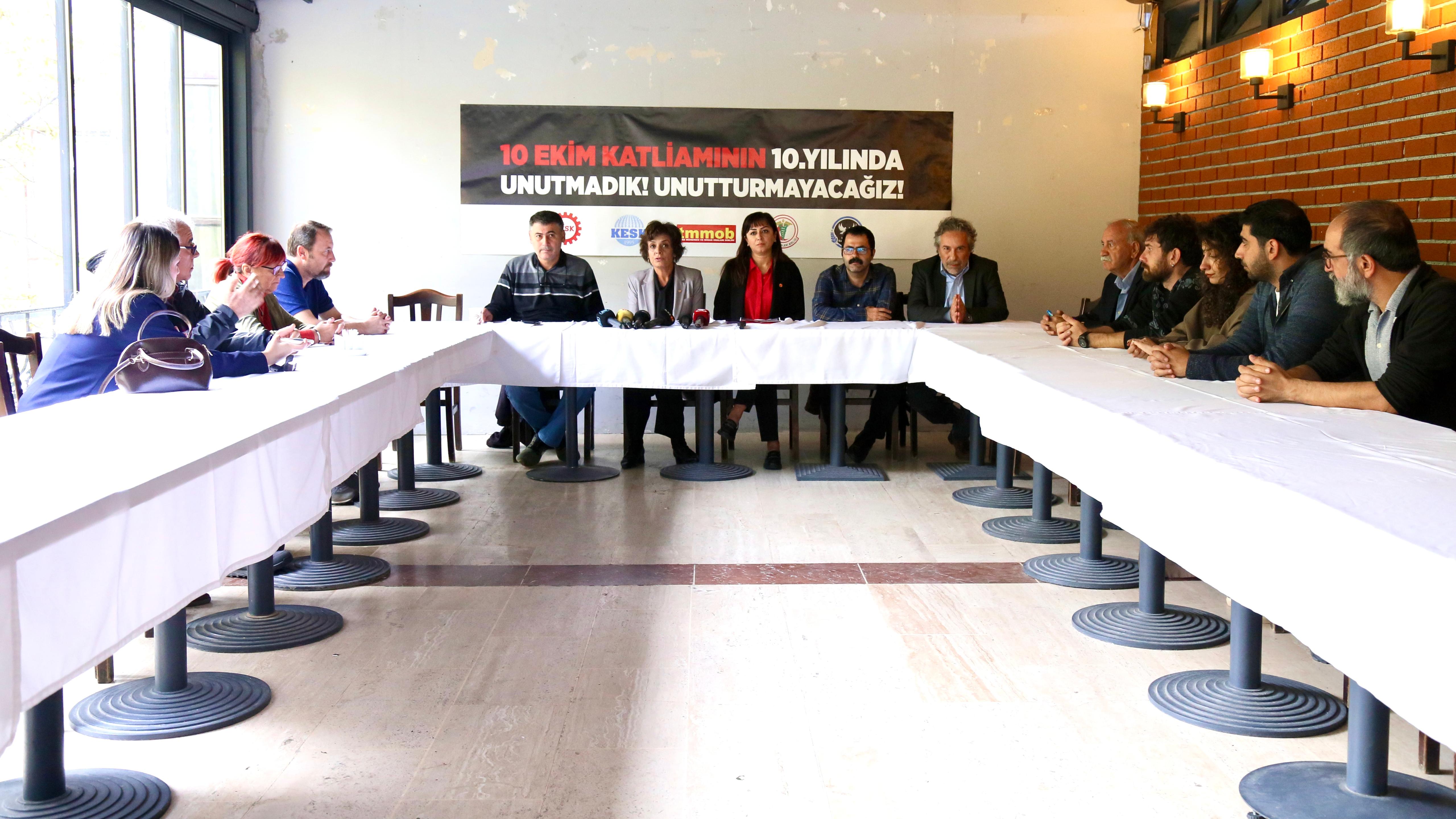 DİSK-KESK-TMMOB-TTB-10 EKİM DER, 10 EKİM ANMA PROGRAMINI AÇIKLADI